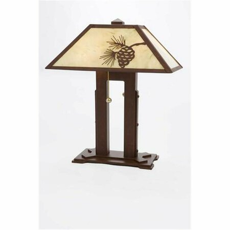 STEEL PARTNERS LIGHTING Double Desk Lamp Mission 60 Wattage- Rust Finish Bungalow Green 750